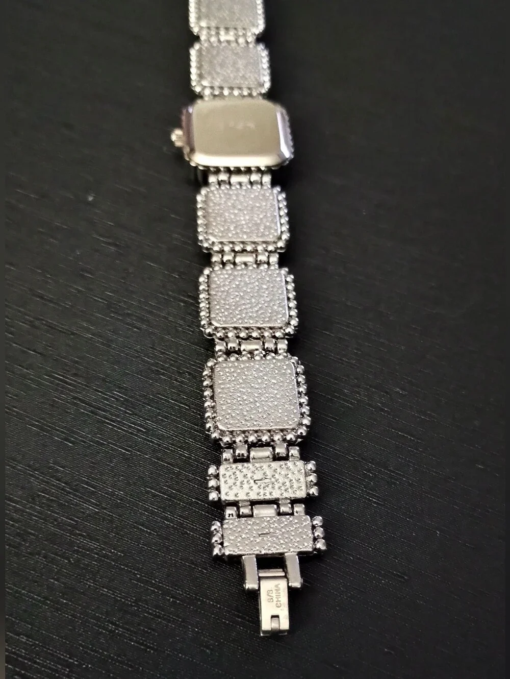 Vintage 1928 Turquoise Stone Silver-Tone Women's Bracelet Watch
